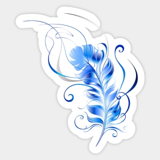 Feather of Blue Fire Sticker